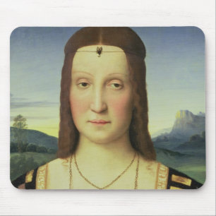 Portret van Elizabeth Gonzaga, c.1504 (olie op rui Muismat