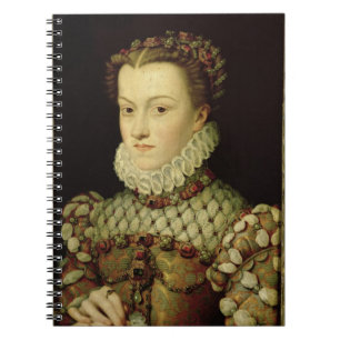 Portret van Elizabeth of Austria (1554-92) Koningi Notitieboek