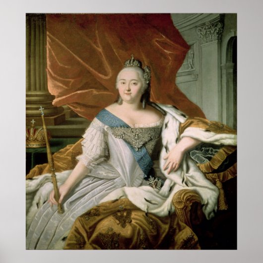 Portret van Elizabeth Petrovna Empress Poster (Voorkant)