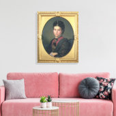 Portret van Emilia Sampieri, 1870 (olie op doek) Canvas Afdruk (Insitu (Woonkamer))
