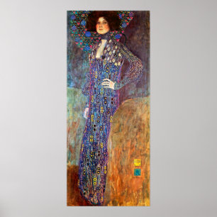 Portret van Emily Floge door Gustav Klimt Poster