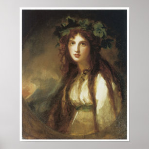 Portret van Emma, Lady Hamilton, 1786 Poster