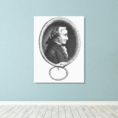 Portret van Emmanuel Kant 2 Canvas Afdruk (Insitu (Houten vloer))