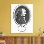 Portret van Emmanuel Kant 2 Canvas Afdruk (Insitu (Woonkamer))