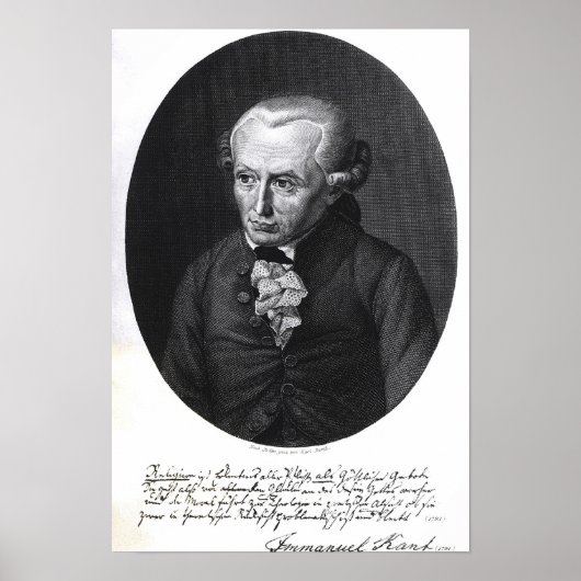 Portret van Emmanuel Kant Poster (Voorkant)