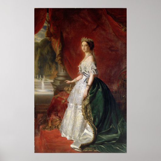 Portret van Empress Eugenie van Frankrijk Poster (Voorkant)