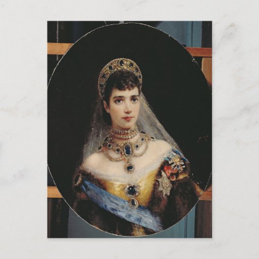 Portret van Empress Maria Fyodorovna Briefkaart (Voorkant)