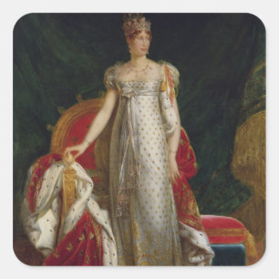 Portret van Empress Marie Louise van Frankrijk Vierkante Sticker