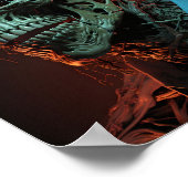 Portret van enge Halloween Zombie Poster (Hoek)