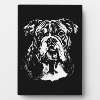 Portret van Engelse Bulldog Minimalistische Kledin Fotoplaat