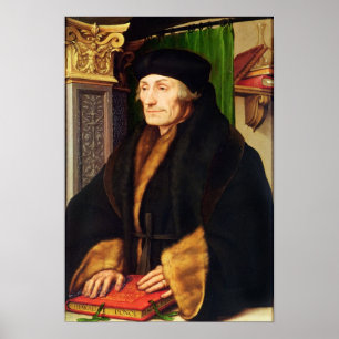 Portret van Erasmus, 1523 Poster