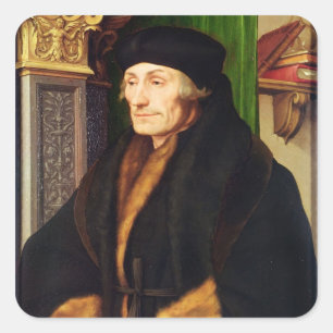 Portret van Erasmus, 1523 Vierkante Sticker