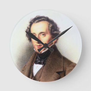 Portret van Felix Mendelssohn (1809-47) (litho) Ronde Klok