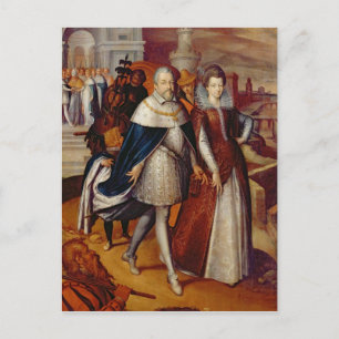 Portret van Ferdinand I en zijn nicht Briefkaart