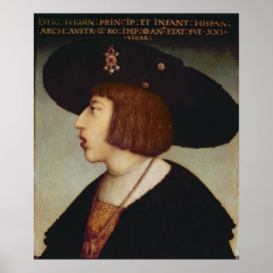 Portret van Ferdinand I, Heilige Romeinse keizer Poster