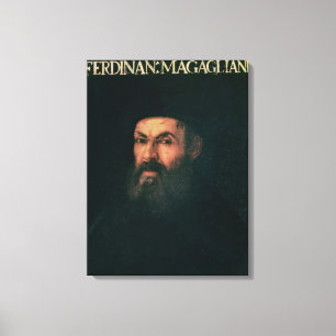 Portret van Ferdinand Magellan Canvas Afdruk