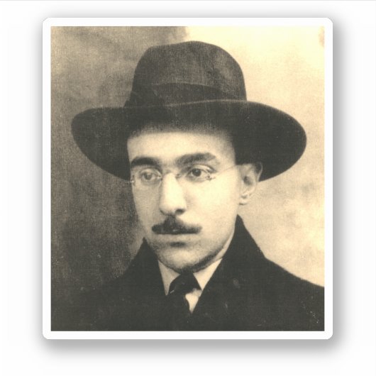 Portret van Fernando Pessoa Sticker (Voorkant)