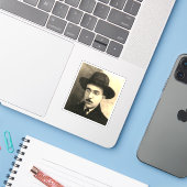 Portret van Fernando Pessoa Sticker (Laptop met iPhone)