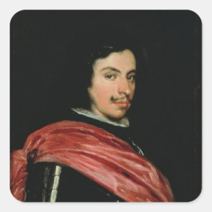Portret van Francesco I d'Este 1639 Vierkante Sticker