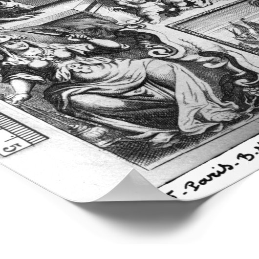 Portret van Francisco Pizarro met allegorisch Poster (Hoek)