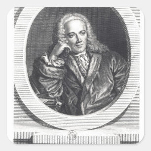Portret van Francois Quesnay Vierkante Sticker