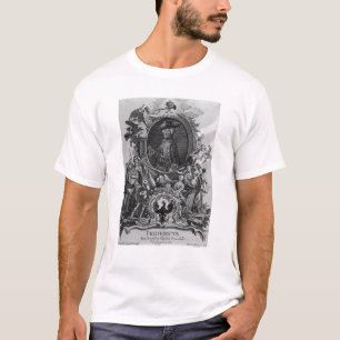 Portret van Frederick II, gegraveerd door Johann T-shirt