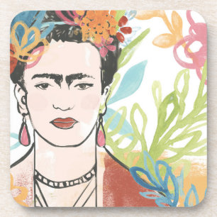 Portret van Frida Kahlo Bier Onderzetter