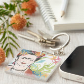Portret van Frida Kahlo Sleutelhanger (Voorkant Rechts)