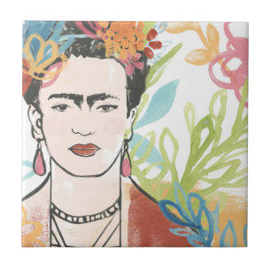 Portret van Frida Kahlo Tegeltje