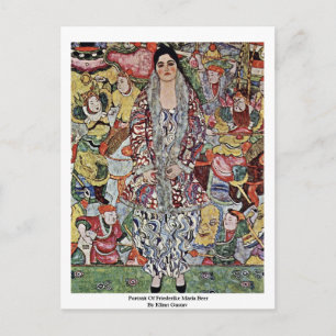 Portret van Friederike Maria Beer door Klimt Gusta Briefkaart