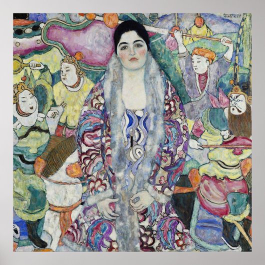 Portret van Friederike Maria van Gustav Klimt Poster (Voorkant)