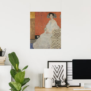 Portret van Fritza Riedler door Gustav Klimt Poster