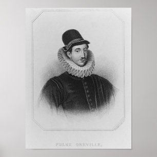 Portret van Fulke Greville 1st Baron Brooke Poster