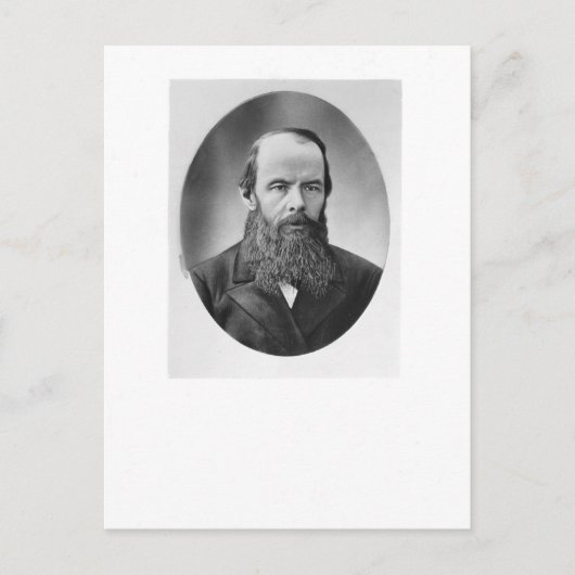 Portret van Fyodor Mikhailovich Dostoyevsky Briefkaart (Voorkant)