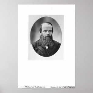 Portret van Fyodor Mikhailovich Dostoyevsky Poster