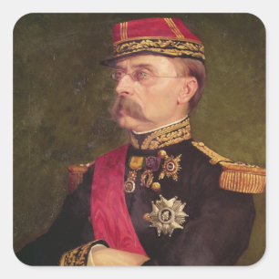 Portret van generaal Louis Faidherbe 1884 Vierkante Sticker