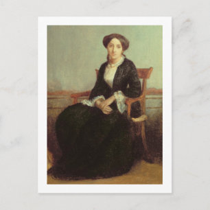 Portret van Genevieve Celine, 1850 (olie op canvas Briefkaart