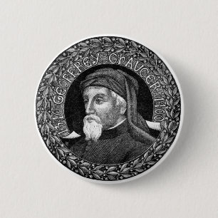 Portret van Geoffrey Chaucer Button