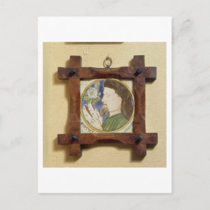 Portret van Geoffrey Chaucer (c.1340-1400) (cerami Briefkaart