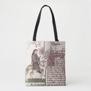 Portret van Geoffrey Chaucer-facsimile van Tote Bag