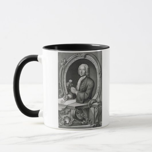 Portret van Georg Dionysius Ehret (1710-70) engrav Mok (Links)