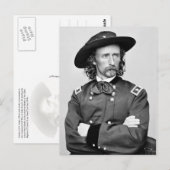 Portret van George Armstrong Custer Briefkaart (Voorkant / Achterkant)