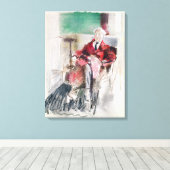 Portret van George Moore c.1920 Canvas Afdruk (Insitu (Houten vloer))