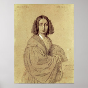 Portret van George Sand 1837 Poster