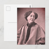 Portret van George Sand door Nadar Briefkaart (Voorkant / Achterkant)