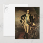 Portret van George Washington, 1779 Briefkaart (Voorkant / Achterkant)