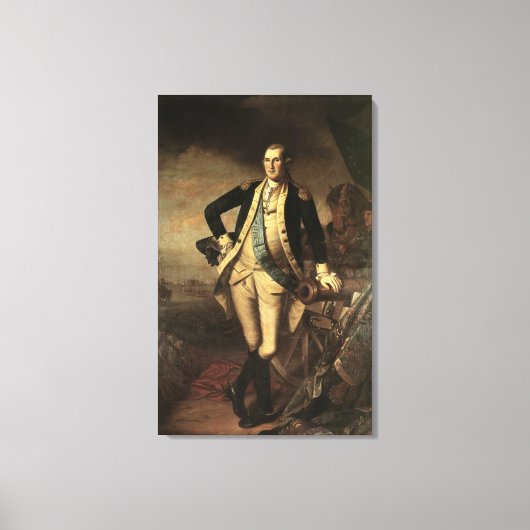 Portret van George Washington, 1779 Canvas Afdruk (Voorkant)