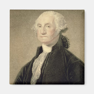 Portret van George Washington, gegraveerd door Wil Magneet