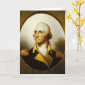 Portret van George Washington Kaart (Gele Bloem)