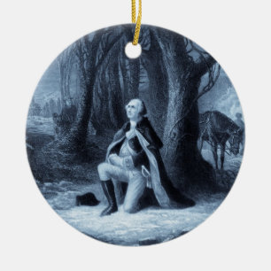 portret van George Washington Praying Keramisch Ornament